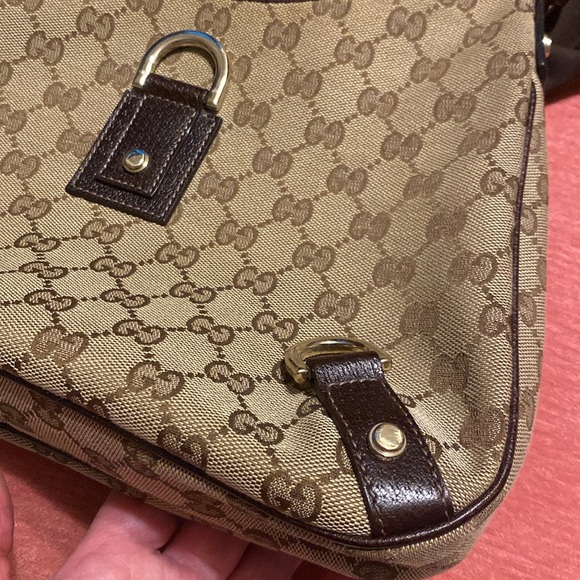 GUCCI ABBEY Monogram Canvas Hobo Bag - Picture 4 of 14